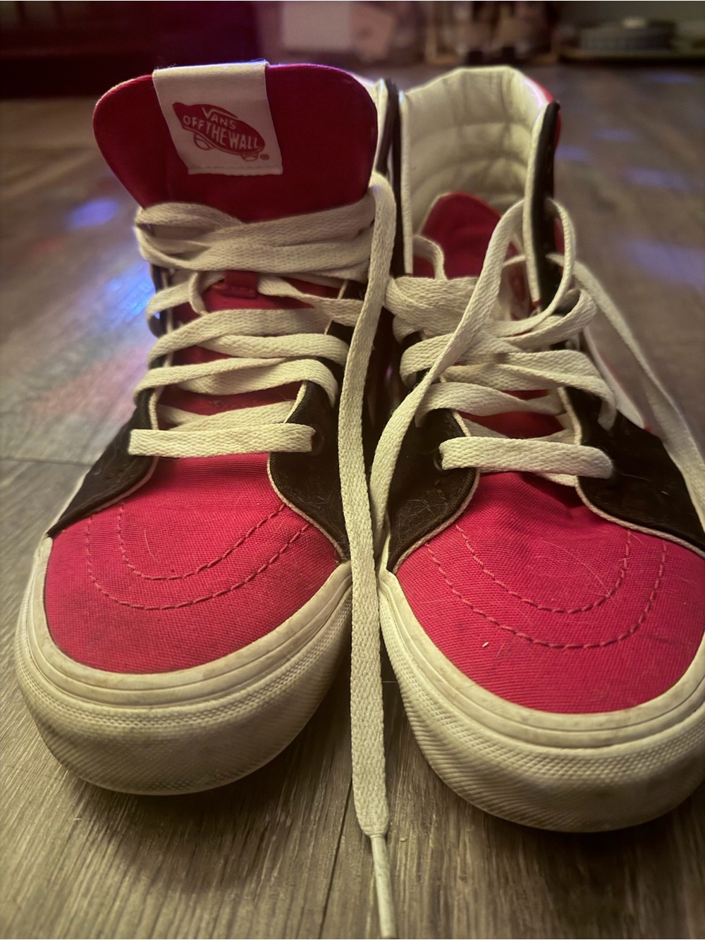 Vans Kids High-Top Sneakers in Pink and Black